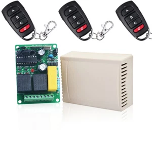 220V 2 Canal Radio Transmisor Receptor Interruptor Y402PC + 3 Emisor Manual - Imagen 1 de 12