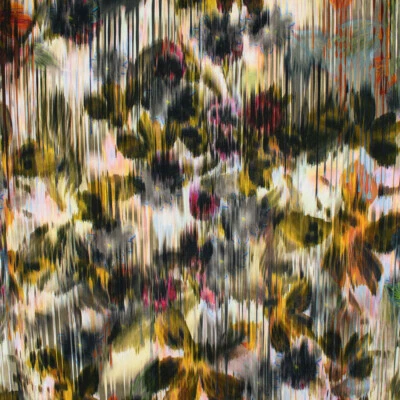 Viskosestoff Digitaldruck Stretch Popeline Blumen (Preis= 0,5m) - Bild 1 von 4