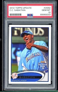 🔥POP 2 2012 TOPPS UPDATE #US62 C.C. SABATHIA YANKEES PSA 10 - Picture 1 of 2