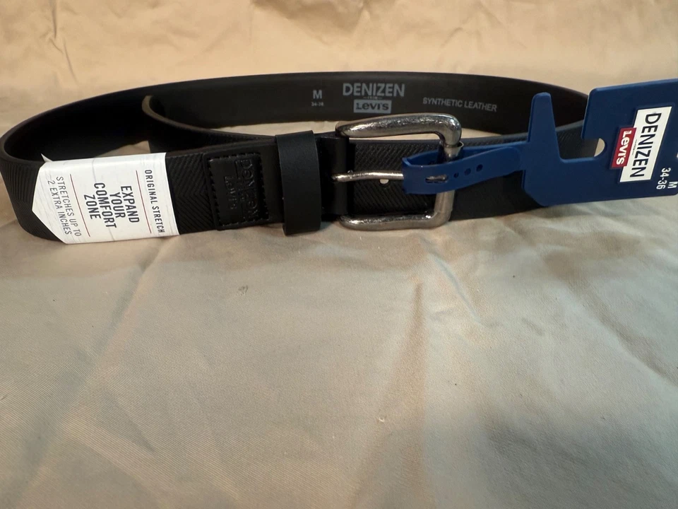 Denizen from Levi’s Men’s Stretch Belt M (34-36) Black Synthetic Leather