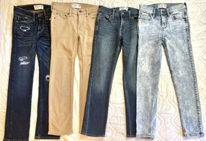 Abercrombie Kids Skinny Jeans 11/12 Lot Of 4 Jeggings Distressed, Solid EUC - Picture 1 of 7