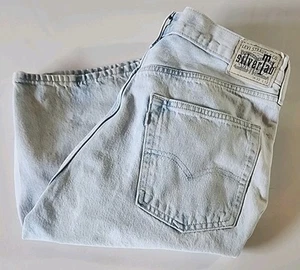 Pantaloncini jeans larghi vintage anni 90 Levis Silvertab taglia 33 x 12 biancolavaggio azzurro - Foto 1 di 6