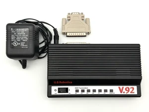 US Robotics 56K Faxmodem V.92 External Modems Model# 5686 w/ Adapter Fast Ship - Picture 1 of 6
