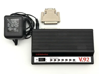 US Robotics 56K Faxmodem V.92 External Modems Model# 5686 w/ Adapter Fast Ship - Image 1 of 4