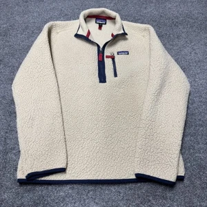 Patagonia Retro Pile Zip Pullover Haferflocken Creme Wandern Reißverschluss 22811 Tasche Herren Small - Bild 1 von 8