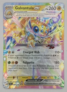 Galvantula EX 051/142 Doble Estrella Negra Holo Raro Corona Estelar Pokemon Juego de Cartas Coleccionables Casi Nuevo  - Imagen 1 de 2