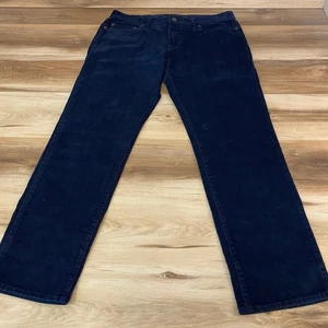 Banana Republic Mens Slim Fit Corduroy Pants 34x32 Preppy Navy Cotton Blend - Picture 1 of 8