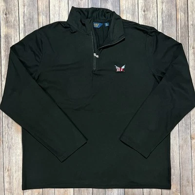 Polo Ralph Lauren Golf Cuarto Cremallera Rendimiento Elastizado XL Para Hombres Negro Activo Foto 1 de 4