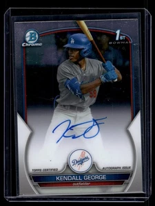 Bowman Draft Kendall George 2023 #CDA-KG 1er prospecto en tarjeta automática - Imagen 1 de 2