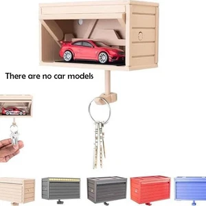 Car Garage Key Holder W/ Opening Door Garage Keychain Wall Hanging Decoration ♈ - Bild 1 von 16