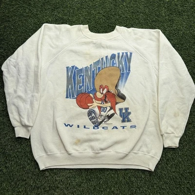 Sudadera De Colección Kentucky Wildcats Yosemite Sam Adulto Grande L Blanca Baloncesto Foto 1 de 4