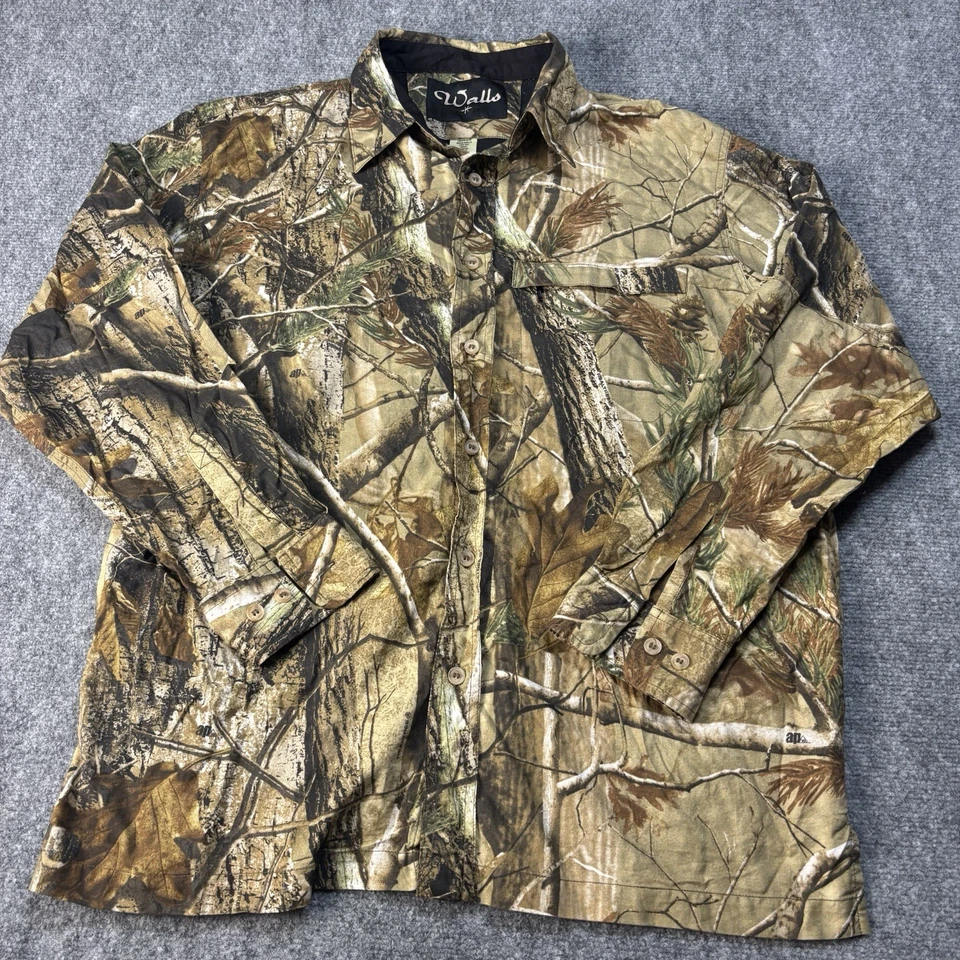 Walls x Realtree Hunting Fishing Shirt Men's Large  Camouflage Vented Pockets - Image 1 of 4