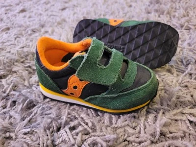 Saucony Jazz Low Pro 5M - Fecho de gancho e laço verde laranja - Imagem 1 de 4