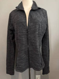 Lululemon Damen meliert grau Forme durchgehender Reißverschluss Jacke Größe 8 Stretch Yoga - Bild 1 von 8