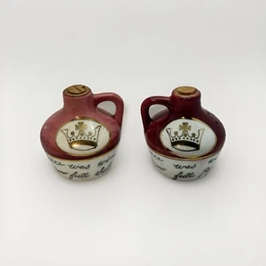 Vintage Once Was Wine Now Full Salt Pepper Ceramic Salt & Pepper Shakers, Japan - Picture 1 of 9