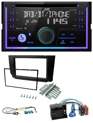 JVC MP3 USB 2DIN DAB Bluetooth CD Autoradio für Seat Ibiza 2017-2021 schwarz - Bild 1 von 4