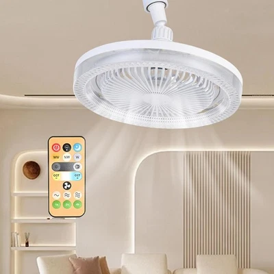 Ceiling Fan Light Fixture 3 Wind Speeds Decoration Multifunction Fan Light for - Image 1 of 4