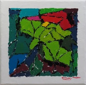 New Art Original Small Painting Impressionism Red Rose floral Hilton McLaurin - Picture 1 of 1