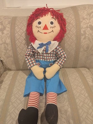 Винтажная 35-дюймовая кукла Raggedy Andy от Applause  - Изображение 1 из 4