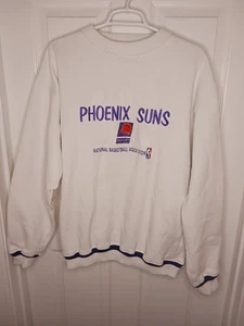 Suéter Cuello Redondo LOGOTIPO 7 PHOENIX SUNS Blanco Raro Grande Años 90 - Imagen 1 de 7