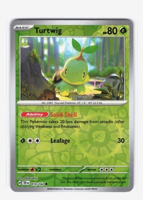 Turtwig (Reverse Holo) SV05: Temporal Forces 010/162 NM - Image 1 of 2