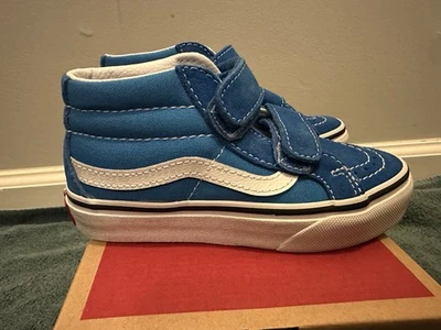 Vans Sk8 Mid Reedición Azul Gamuza Niño Pequeño 11 Nuevo en Caja Furgonetas de Patín L@@k Foto 1 de 4