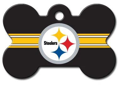 Etiquetas grabadas para mascotas de los Pittsburg Steelers de la NFL envío rápido Foto 1 de 1