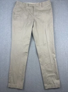 Brooks Brothers Pants Men 35x32 Beige Khaki Advantage Chino Stretch Soho Preppy - Picture 1 of 7