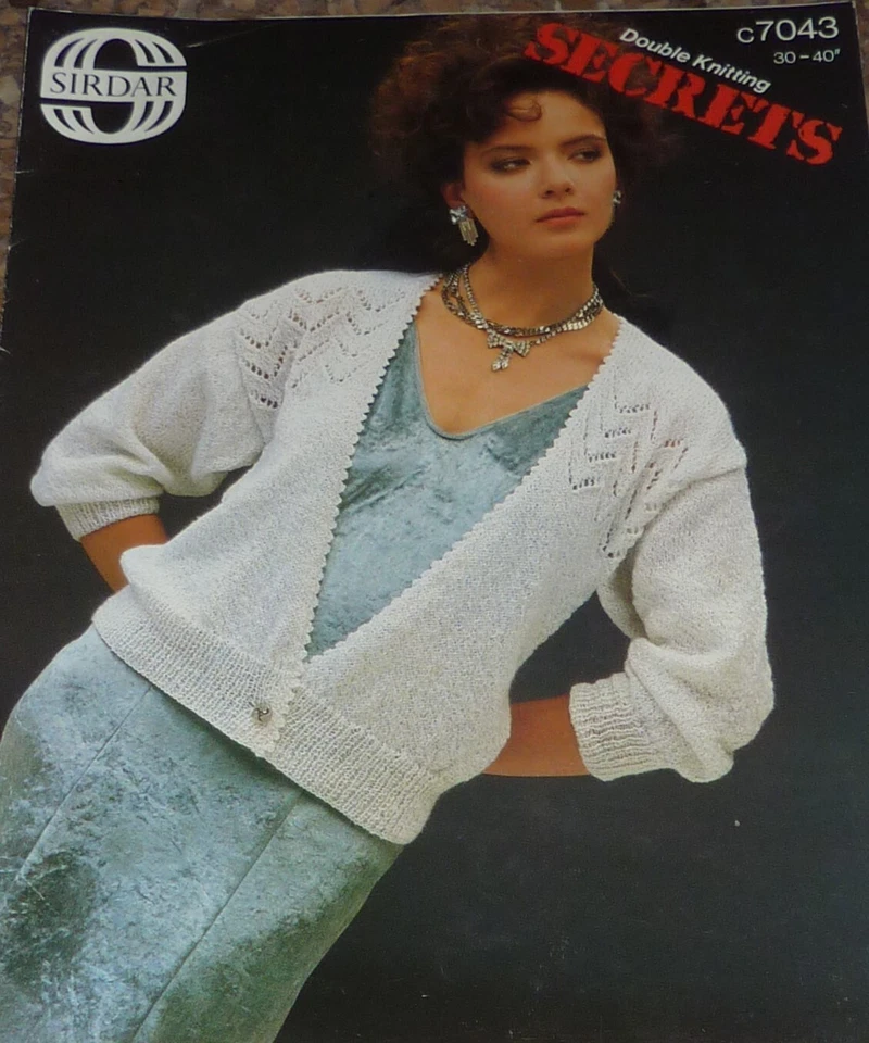 Sirdar Knitting & Crocheting Pattern Lady's DK Patterned Cardigan No C7043 - Image 1 of 1