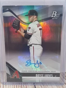 2021 BOWMAN PLATINUM TOP-100 BRYCE JARVIS AUTO SIGNED ARIZONA DIAMONDBACKS - Picture 1 of 6