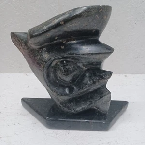 Vintage Speckstein Skulptur signiert & datiert (GB 93) 10"H x11"B - Bild 1 von 8