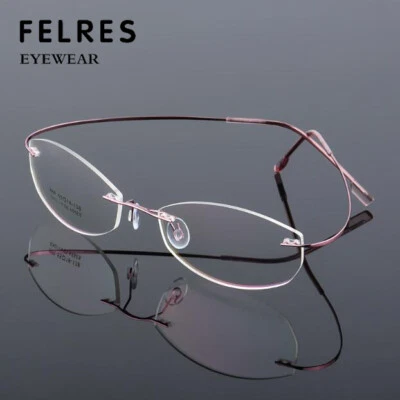 Hombres Mujeres Gafas de Lectura de Metal Sin Montura Ovaladas Anti Luz Azul Lectores Presbicios Foto 1 de 4