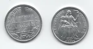 Polinesia Francesa 2 Francos 1965 KM 2 UNC Aluminio - Imagen 1 de 1