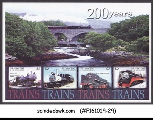 ST VINCENT - 2004 200 YEARS OF TRAINS - MIN. SHEET MNH - Picture 1 of 1