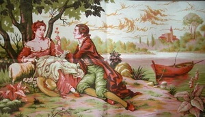 "Rendezvous" Printed Canvas for Tapestry Gobelin Embroidery Diamant A2040 - Picture 1 of 2