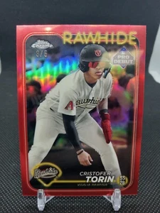 2024 Topps Pro Debut CRISTOFER TORIN Chrome Red Refractor #d 3/5 DIAMONDBACKS - Picture 1 of 2