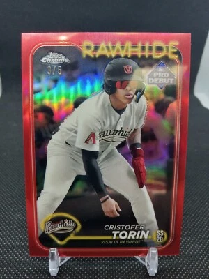 2024 Topps Pro Debut CRISTOFER TORIN Chrome Red Refractor #d 3/5 DIAMONDBACKS - Image 1 of 2