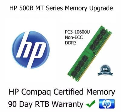 1GB DDR3 Memory RAM Upgrade HP 500B MT Series (PC3-10600U / 1333MHz Non-ECC) - Image 1 of 3