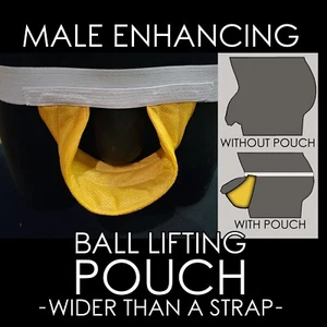 Male Ball Lifting Pouch, Mens Padded Testicle Booster Enhancer, Increase Bulge - Picture 1 of 14