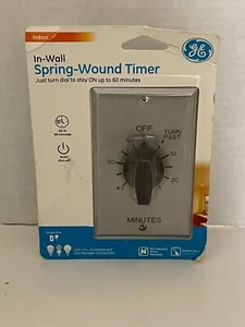 GE 20 Amp 60-Minute In-Wall Spring Wound Countdown Timer Switch Model #15305 - Picture 1 of 4