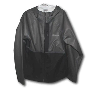 COLUMBIA MENS (L) Interchange Out Dry Jacket Shell Gray & Black - Picture 1 of 9