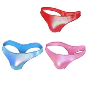 Slip da uomo gay vita bassa iridescenti stringhe a G sexy bar biancheria intima moda - Foto 1 di 18
