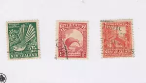 NEW ZEALAND (MK6586) # 185-86,188 VF-USED 1/2-2p FANTAIL,KIWI & MAORI HOUSE - Picture 1 of 1