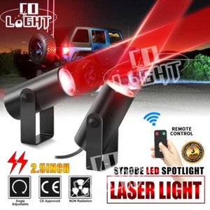 Pair Laser LED Whip Lights Whipless Antenna Remote For ATV UTV Kawasaki Yamaha - Picture 1 of 9