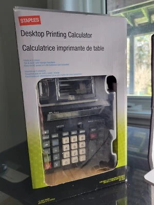 BRAND NEW STAPLES Desktop Printing Calculator SPL-P500 12-Digit Display - Image 1 of 4