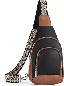 Sling Bag for Women Crossbody Purse Crossbody Bag Leather Chest Bag with Adjusta - Picture 1 of 12
