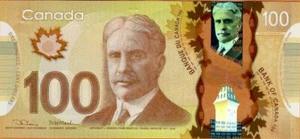 100 Dollar CIR Banknote. einzelne 100 $ zirkuliert. Kanada 100 .2011 Serie - Bild 1 von 2