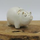 Vintage Piggy Bank White with Gold Trim Greene Ceramic Products Co. 1945