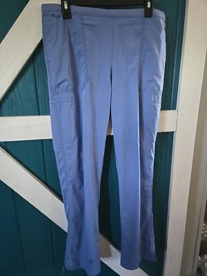 Calça esfoliante Carhartt feminina grande azul força enfermeira utilitário cordão uniforme - Imagem 1 de 4