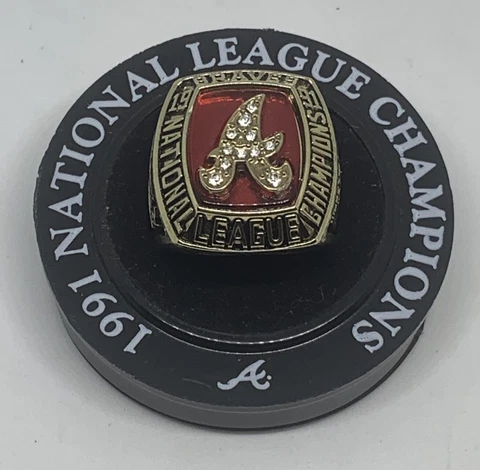 NLCS 1991 Atlanta Braves Championship Replica Ring SGA 2016 Excellent (No Box) Cover